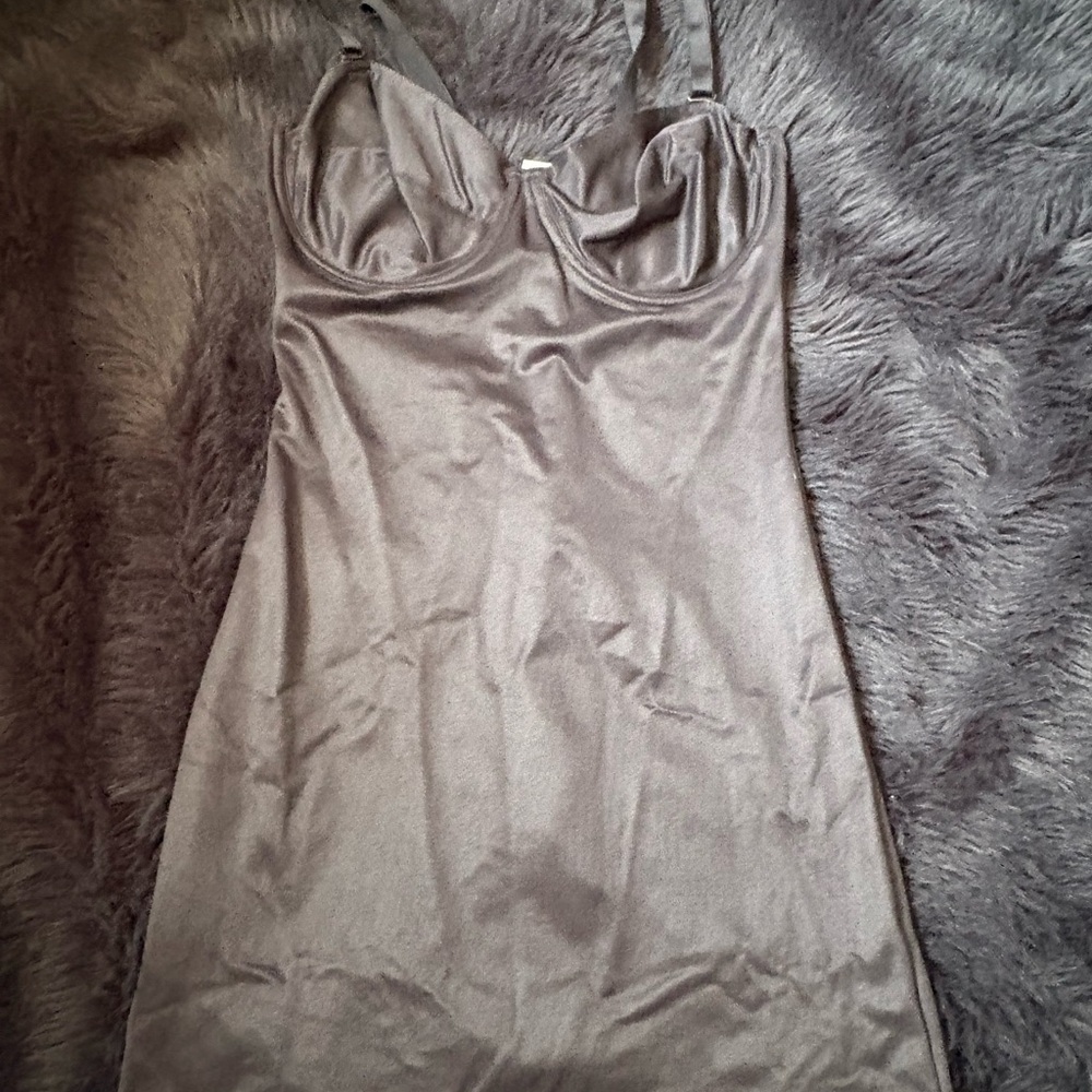 Elegant Black Satin Slip Dress